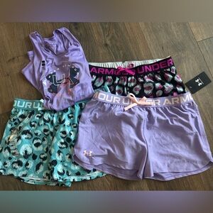 Under Armour Purple Tank and Shorts Set